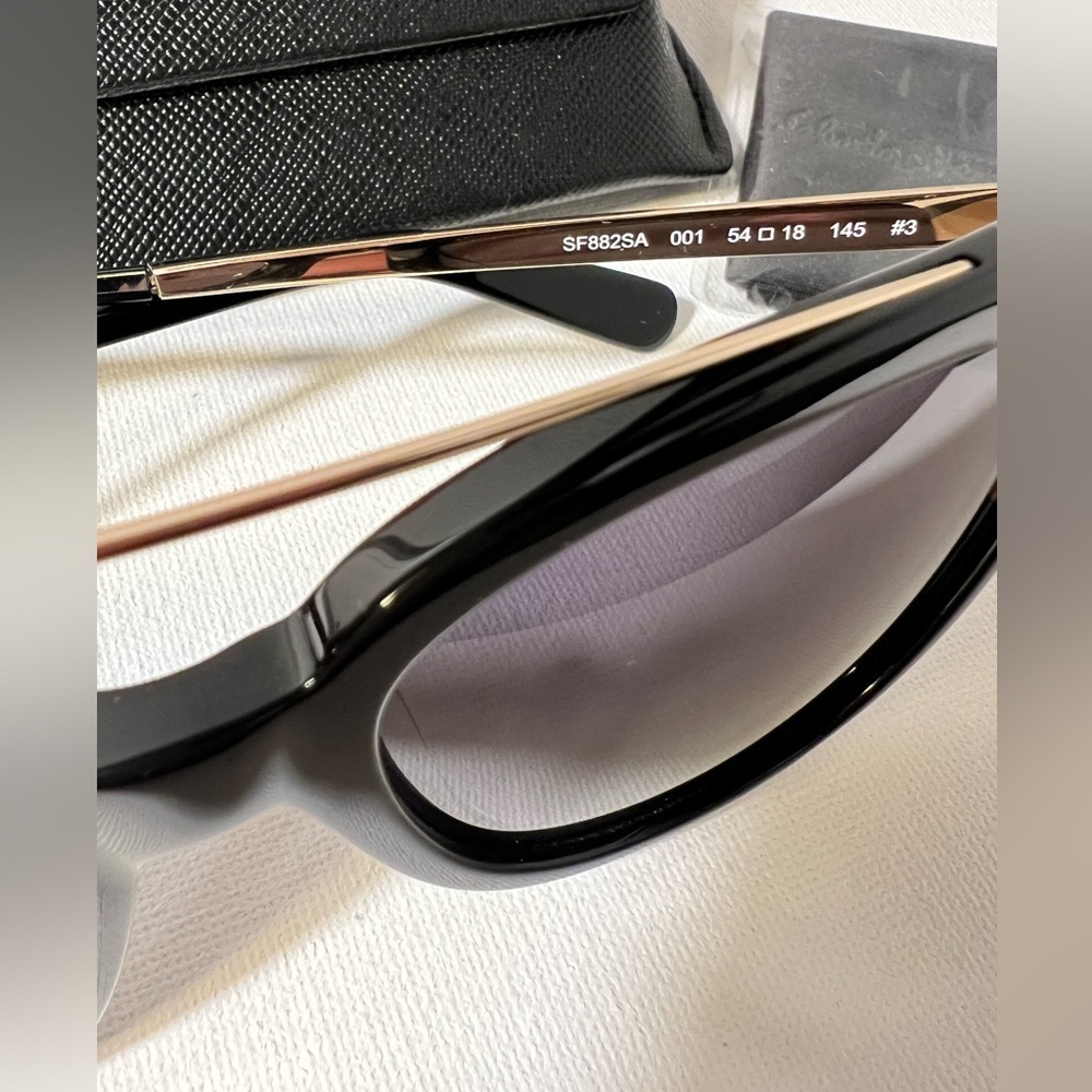 NEW Salvatore Ferragamo Semi Black Cat Eye Sunglasses SF882SA with Box - Picture 8 of 10